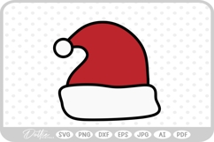 Santa Hat Christmas SVG PNG DXF Product Image 1