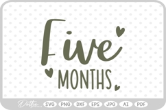 Five Months Baby Milestone SVG PNG DXF Product Image 1
