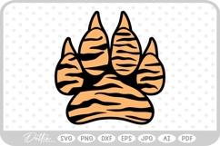 Tiger Paw Print SVG PNG DXF Product Image 1