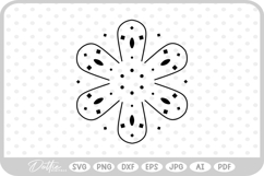 Mandala Shape Dots Circle Border Flower Pattern SVG PNG DXF Product Image 1