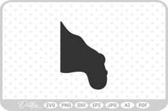 Witch Nose Silhouette Outline Halloween Green SVG PNG DXF Product Image 1