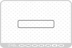 Curved Rectangle Shape Outline Box SVG PNG DXF Product Image 1