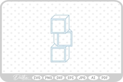 Baby Blocks SVG PNG DXF Product Image 1