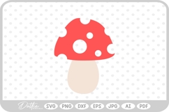 Mushroom Spotty Toadstool SVG PNG DXF Product Image 1