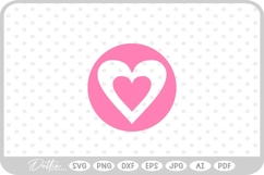 Heart Shape Border Silhouette Hand Drawn SVG PNG DXF Product Image 1