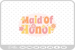Maid Of Honor Funky Bachelorette SVG PNG DXF Product Image 1
