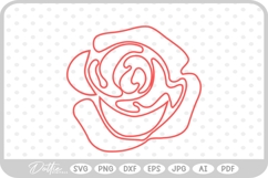 Rose Flower SVG PNG DXF Product Image 1