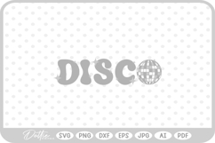 Disco Groovy Ball Party Glitter Sparkle Dance SVG PNG DXF Product Image 1