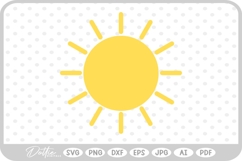 Sunshine Cute Summer Sun Yellow Nature Shine SVG PNG DXF Product Image 1