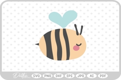 Bee Buzzy Bumble Bug Flower SVG PNG DXF Product Image 1
