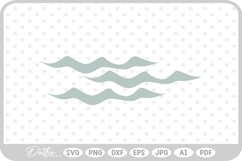 Curved Flourish Ripple Decorative Ocean Waves SVG PNG DXF Product Image 1