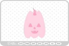 Pink Pumpkin Jack o Lantern Halloween SVG PNG DXF Product Image 1