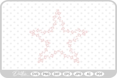 Star Branch Leaf Vine Flower SVG PNG DXF Product Image 1