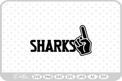 Sharks Sports Team SVG PNG DXF Product Image 1