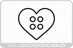 Button Shape Cute Silhouette Outline Holes SVG PNG DXF Product Image 1