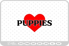 Love Puppies Pets Heart Animals SVG PNG DXF Product Image 1