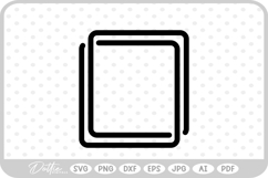 Square Line Shape Border SVG PNG DXF Product Image 1
