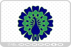 Mandala Peacock SVG PNG DXF Product Image 1