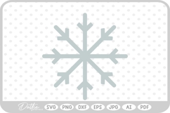 Snowflake Doodle Sketch Christmas Winter SVG PNG DXF Product Image 1