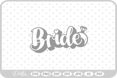 Bride Engagement Wedding Ring Love SVG PNG DXF Product Image 1