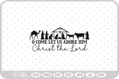 Let Us Adore Him Christianity Nativity Scene SVG PNG DX Product Image 1