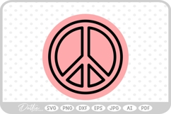 Peace Sign SVG PNG DXF Product Image 1