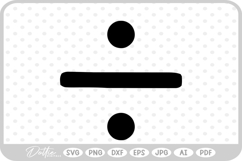 Divide Maths Symbol SVG PNG DXF Product Image 1