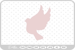 Dove Shape Silhouette Peace Love Religion Symbol SVG PNG DXF Product Image 1