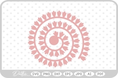 Paper Flower Rolled Craft SVG PNG DXF Product Image 1