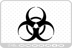 Biohazard Symbol SVG PNG DXF Product Image 1