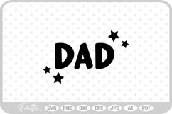 Dad Stars SVG PNG DXF Product Image 1