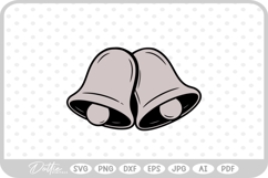 Bells Christmas Wedding Bell Sleigh SVG PNG DXF Product Image 1