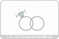 Engagement Wedding Rings Ring Love SVG PNG DXF Product Image 1