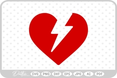 Broken Heart SVG PNG DXF Product Image 1