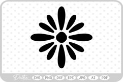 Flower Floral Flourish Swirl Shape Decorative SVG PNG DXF Product Image 1