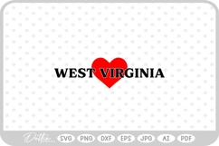 West Virginia Heart USA State America SVG PNG DXF Product Image 1