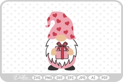 Gonk Gnome Love Heart Valentine&#039;s Day SVG PNG DXF Product Image 1