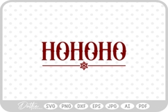 Ho Ho Ho Christmas Santa Quote Text Script SVG PNG DXF Product Image 1