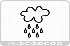 Rain Cloud SVG PNG DXF Product Image 1