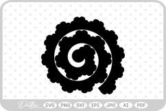 Rolled Flower Template SVG PNG DXF Product Image 1