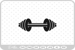 Dumbbell Weight Workout Gym Fitness SVG PNG DXF Product Image 1