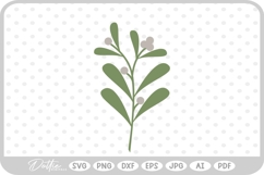Mistletoe Christmas Festive Winter SVG PNG DXF Product Image 1