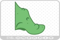 Witch Nose Warts Halloween Green SVG PNG DXF Product Image 1