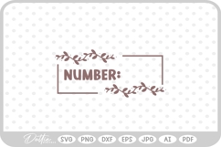 Home House Number Floral Sign SVG PNG DXF Product Image 1