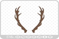 Deer Buck Stag Antlers Christmas Reindeer Hunting SVG PNG Product Image 1