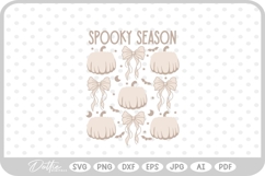 Pumpkin Bow Halloween Spooky Season Autumn SVG PNG DXF Product Image 1