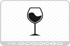 Wine Glass Drink SVG PNG DXF Product Image 1
