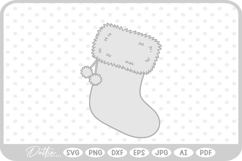 Christmas Stocking Fireplace Gifts Santa SVG PNG DXF Product Image 1
