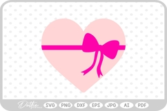 Heart with Bow SVG PNG DXF Product Image 1
