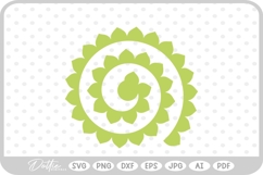 Rolled Paper Flower Template SVG PNG DXF Product Image 1